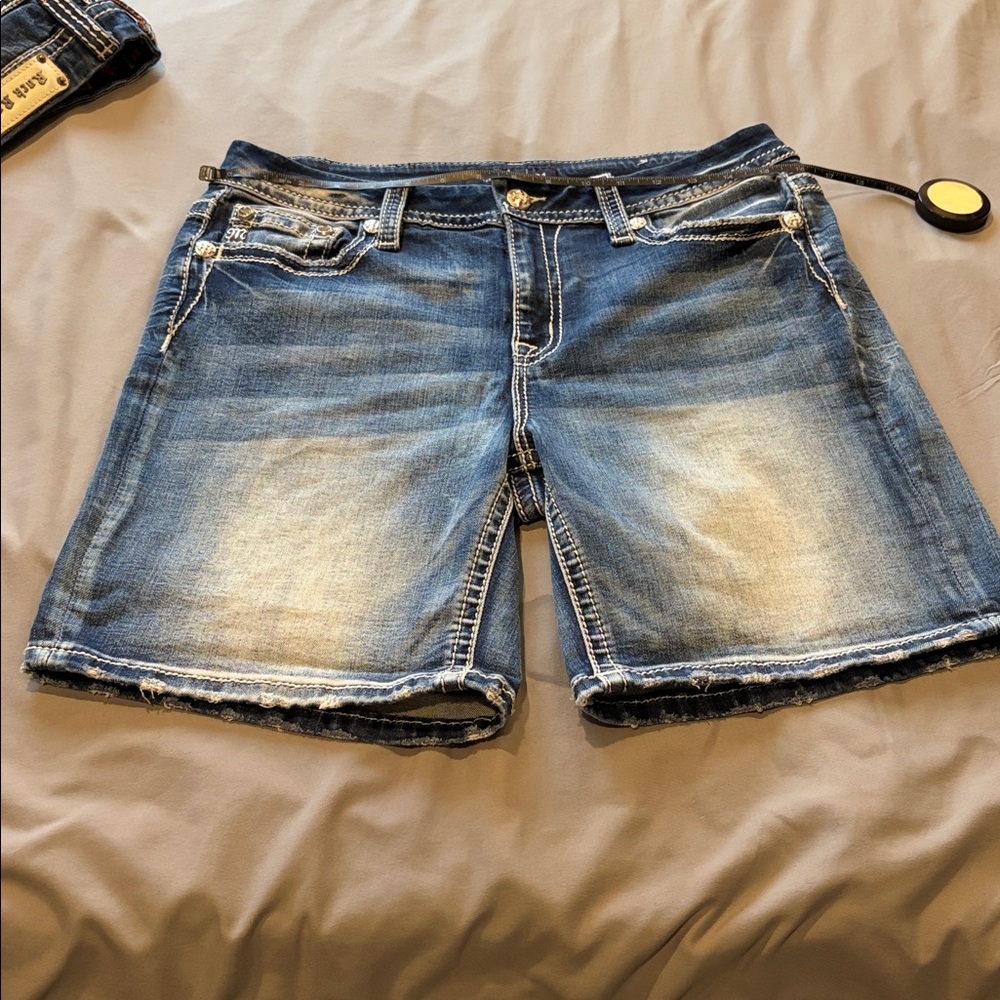 Miss Me Blue Denim Shorts